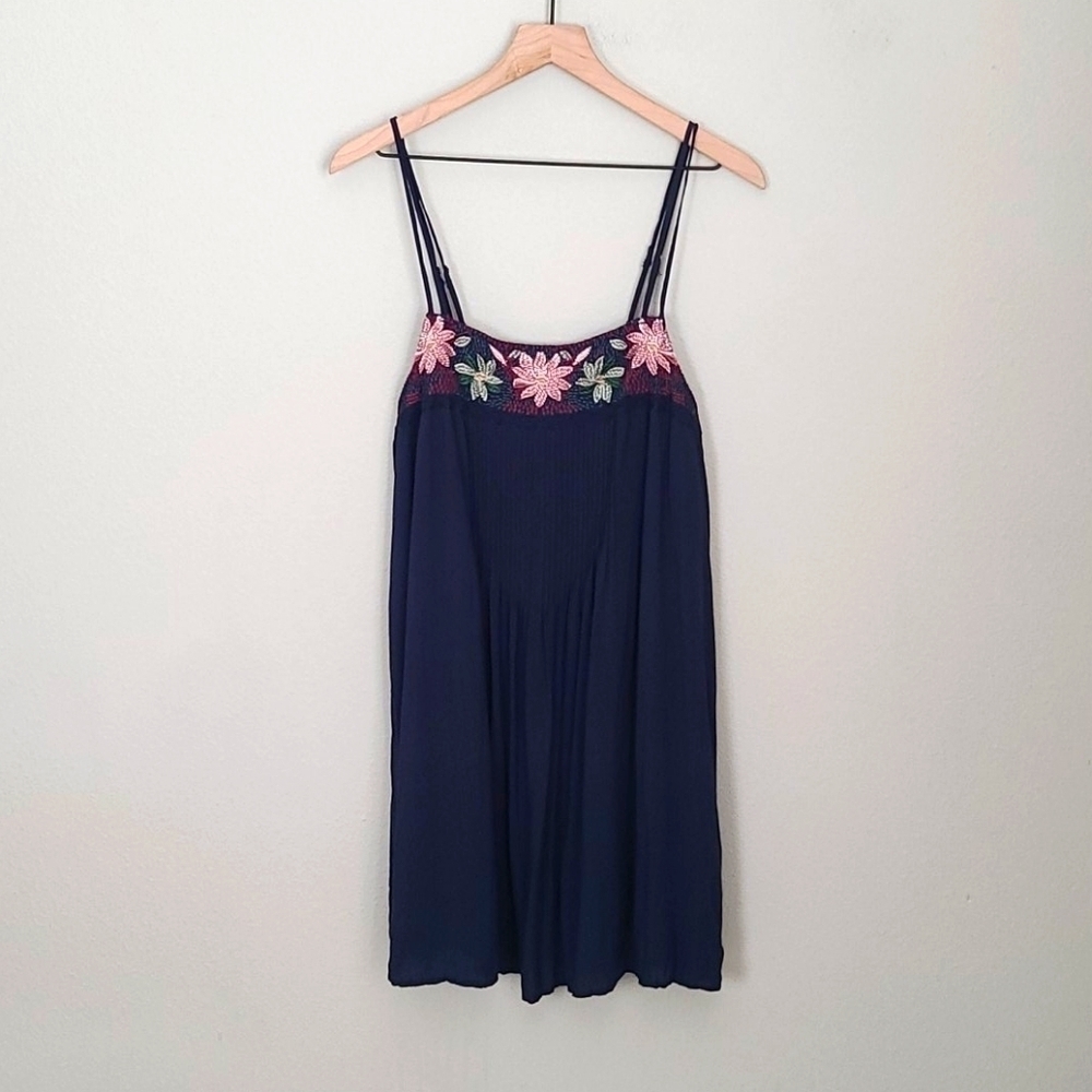 American Eagle Embroidered Spaghetti Strap Dress